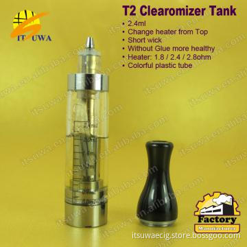 Newest electronic cigarette T2 cartomizer ego t e cigarette